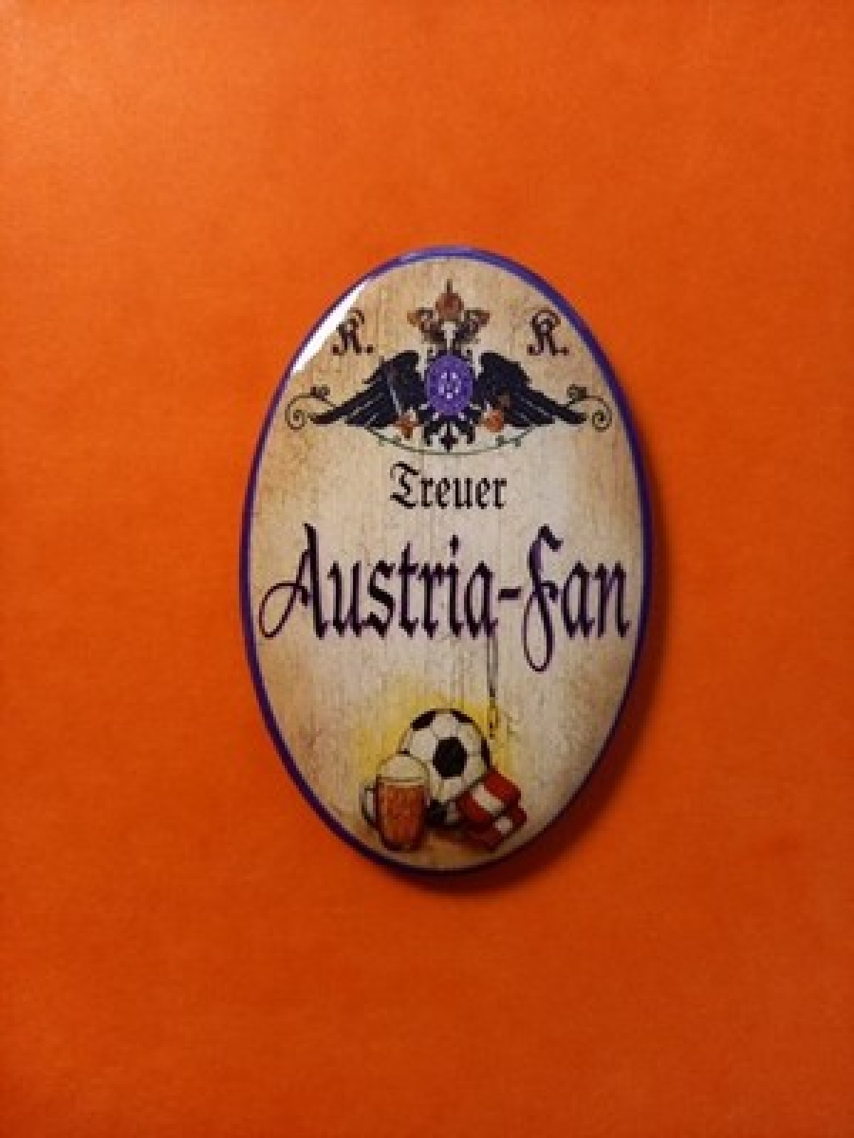 Nostalgie KuK Flaschenöffner Magnet Treuer Austria Fan