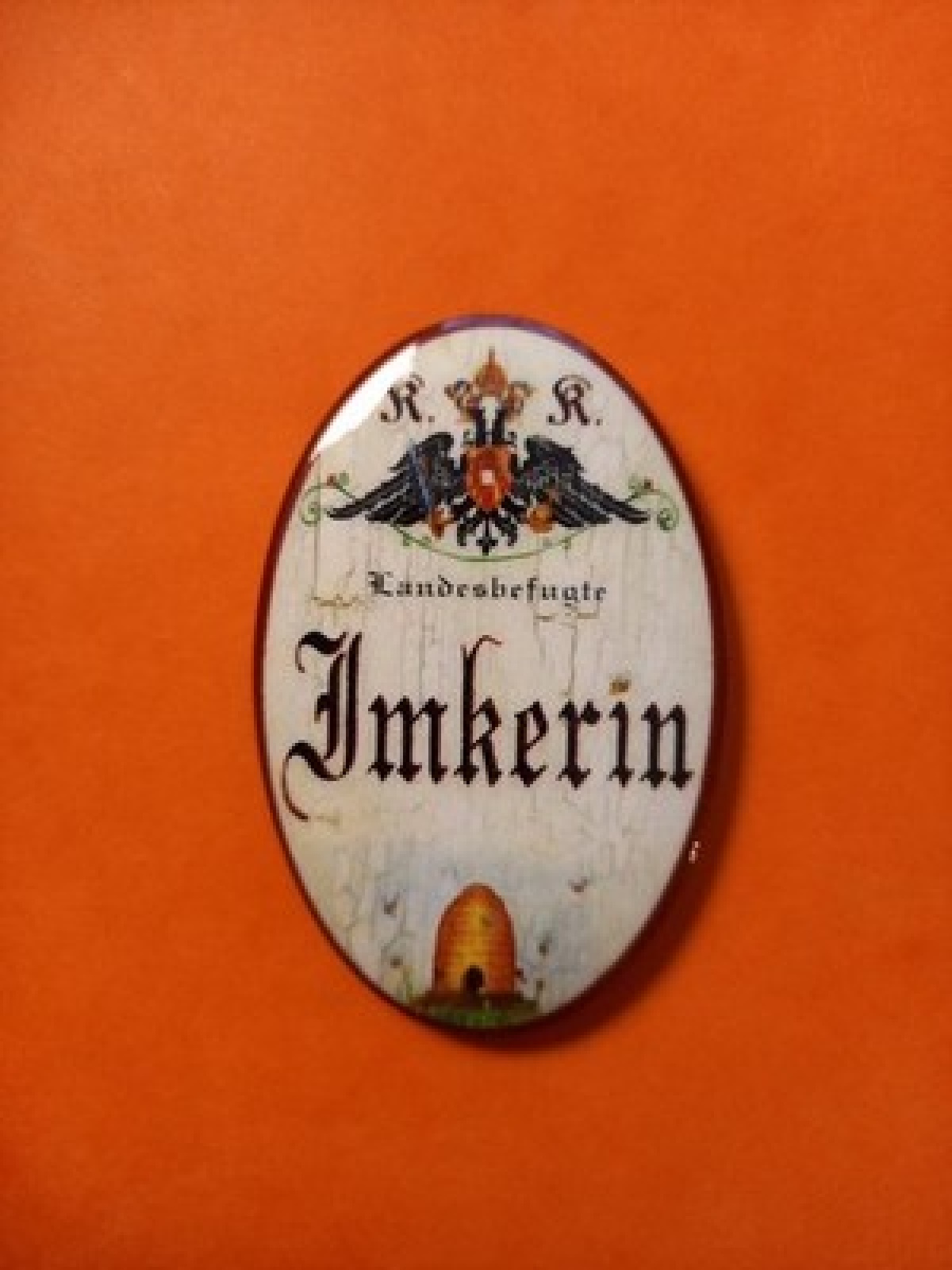 Nostalgie KuK Flaschenöffner Magnet Landesbefugte Imkerin