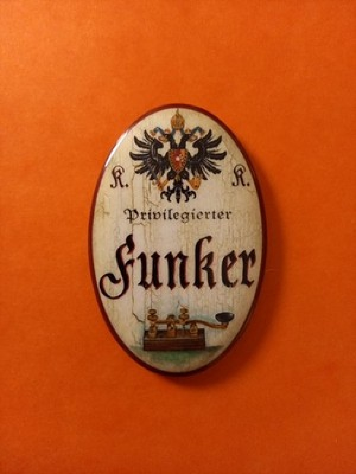 Nostalgie KuK Flaschenöffner Magnet Privilegierter Funker