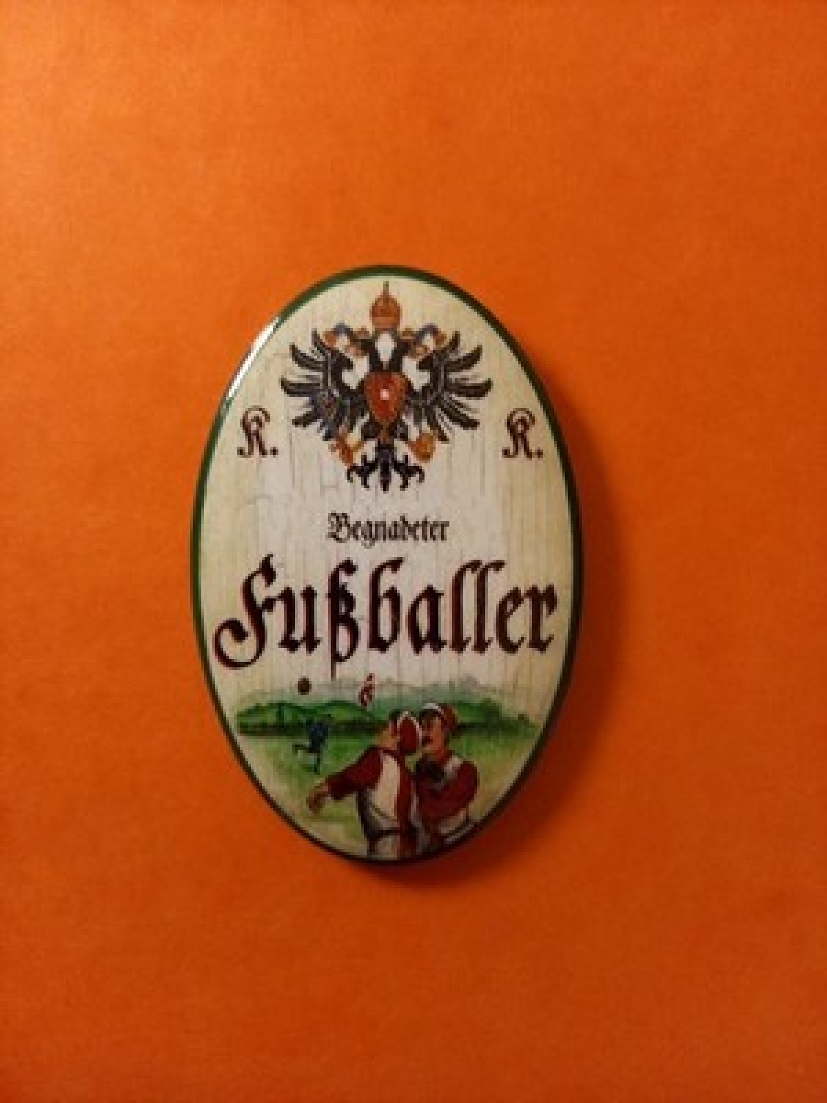 Nostalgie KuK Flaschenöffner Magnet Begnadeter Fußballer