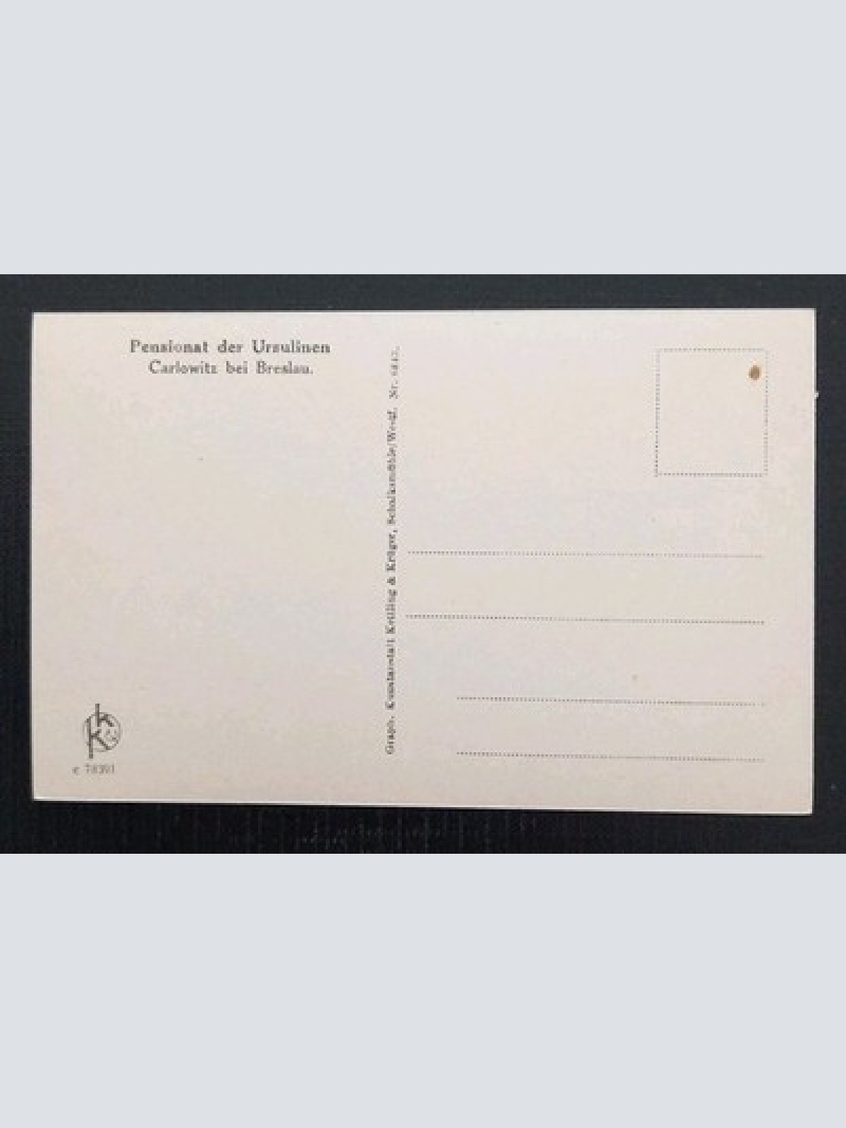 Pension Ursulinen Carlowitz Breslau Wrocław Blick Vom Garten Nieder Schlesien K