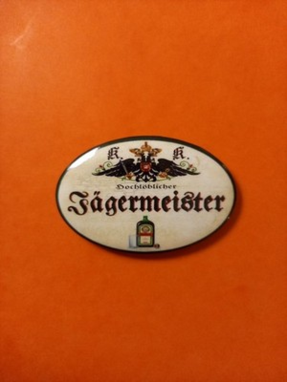 Nostalgie KuK Flaschenöffner Magnet Hochlöblicher Jägermeister