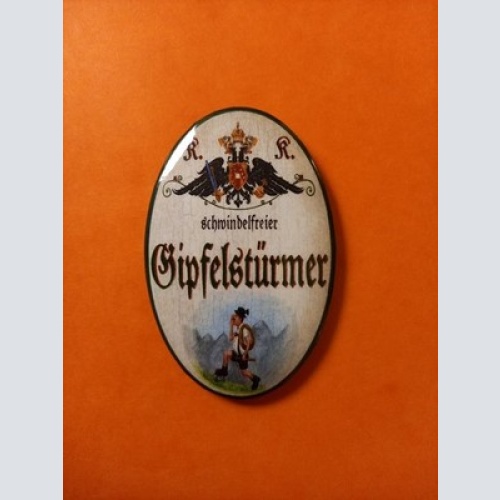 Nostalgie KuK Flaschenöffner Magnet Schwindelfreier Gipfelstürmer