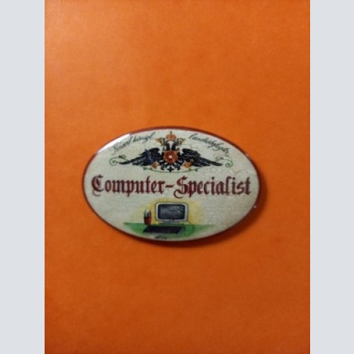 Nostalgie KuK Flaschenöffner Magnet Landesbefugter Computer Spezialist