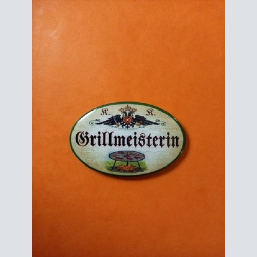 Nostalgie KuK Flaschenöffner Magnet Grillmeisterin