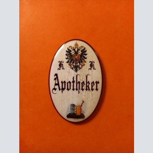 Nostalgie KuK Flaschenöffner Magnet Apotheker