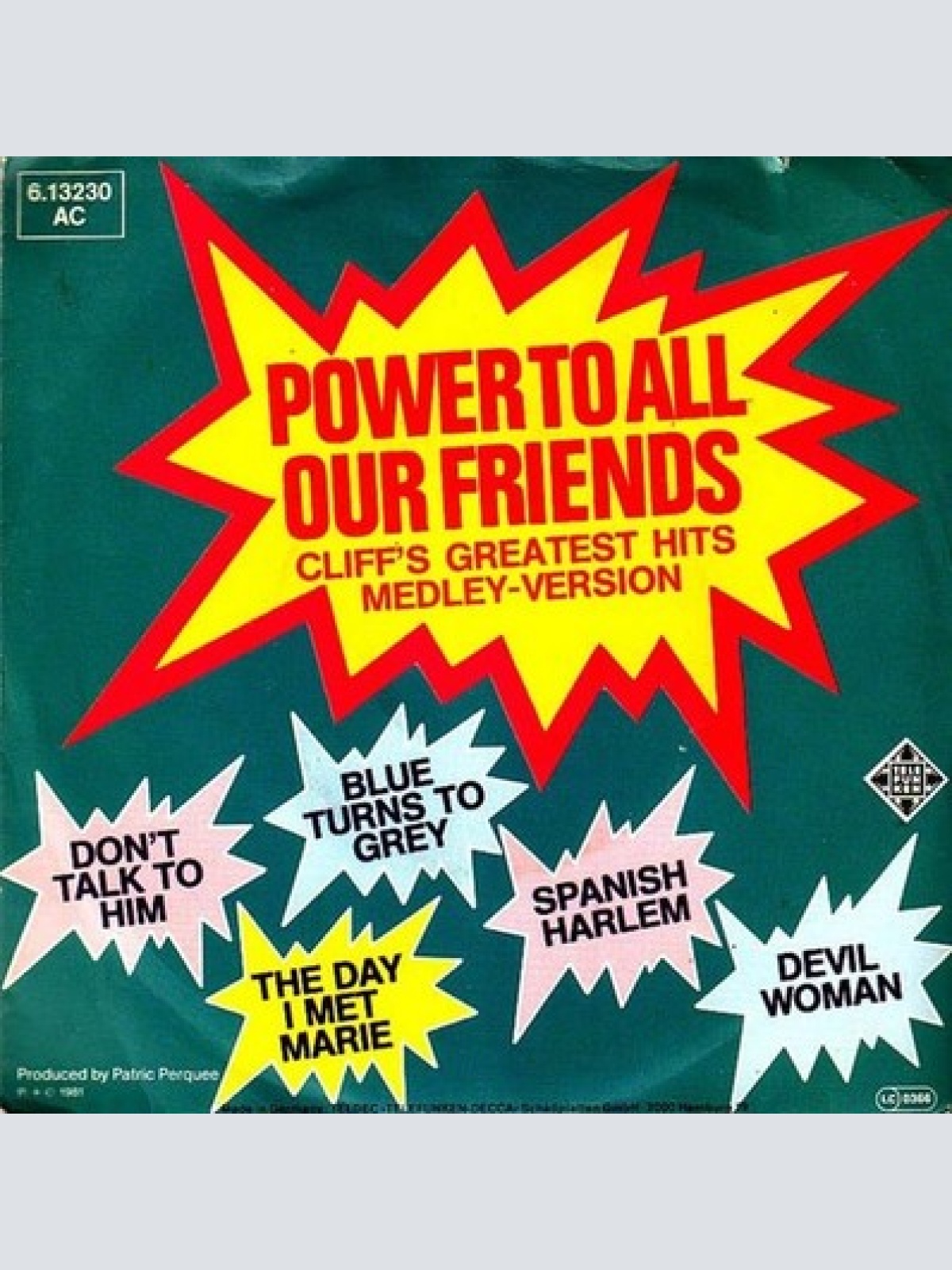 7" The Sixties (7) - Power To All Our Friends (Cliff's Greatest Hits - Medley...
