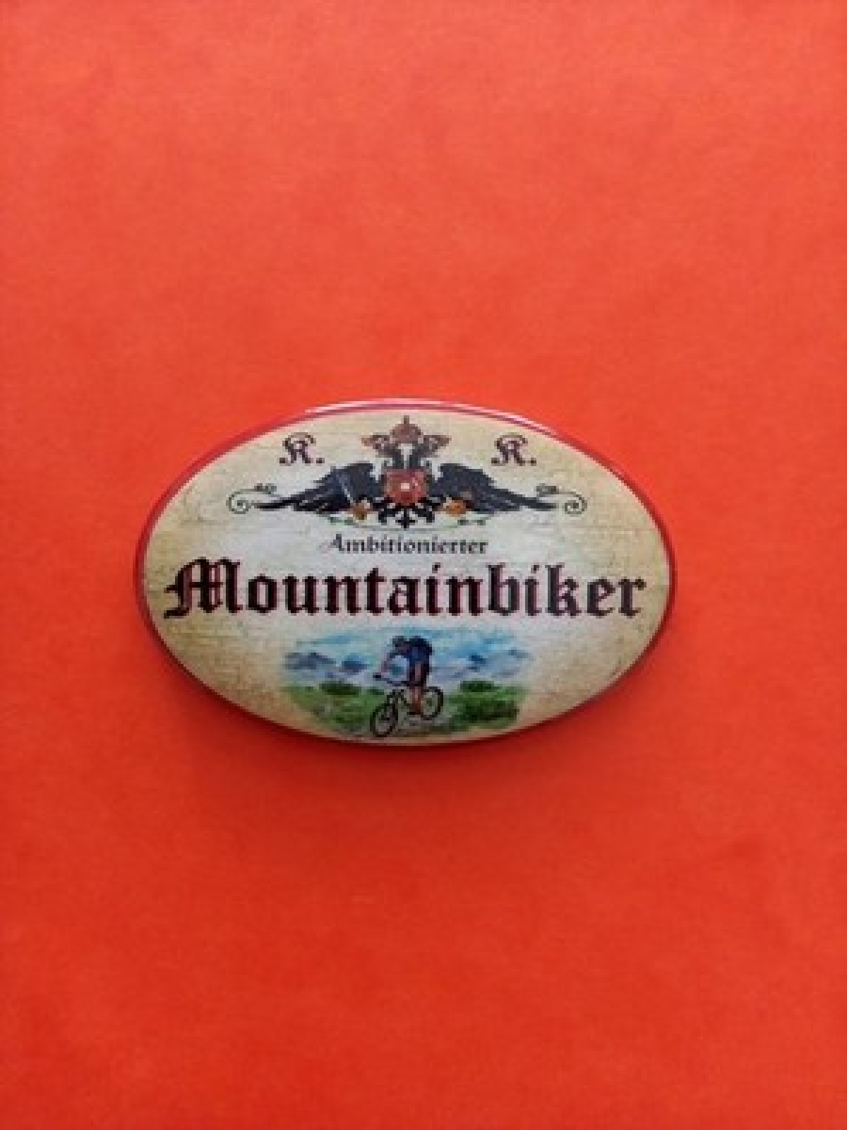 Nostalgie KuK Flaschenöffner Magnet Ambitionierter Mountainbiker
