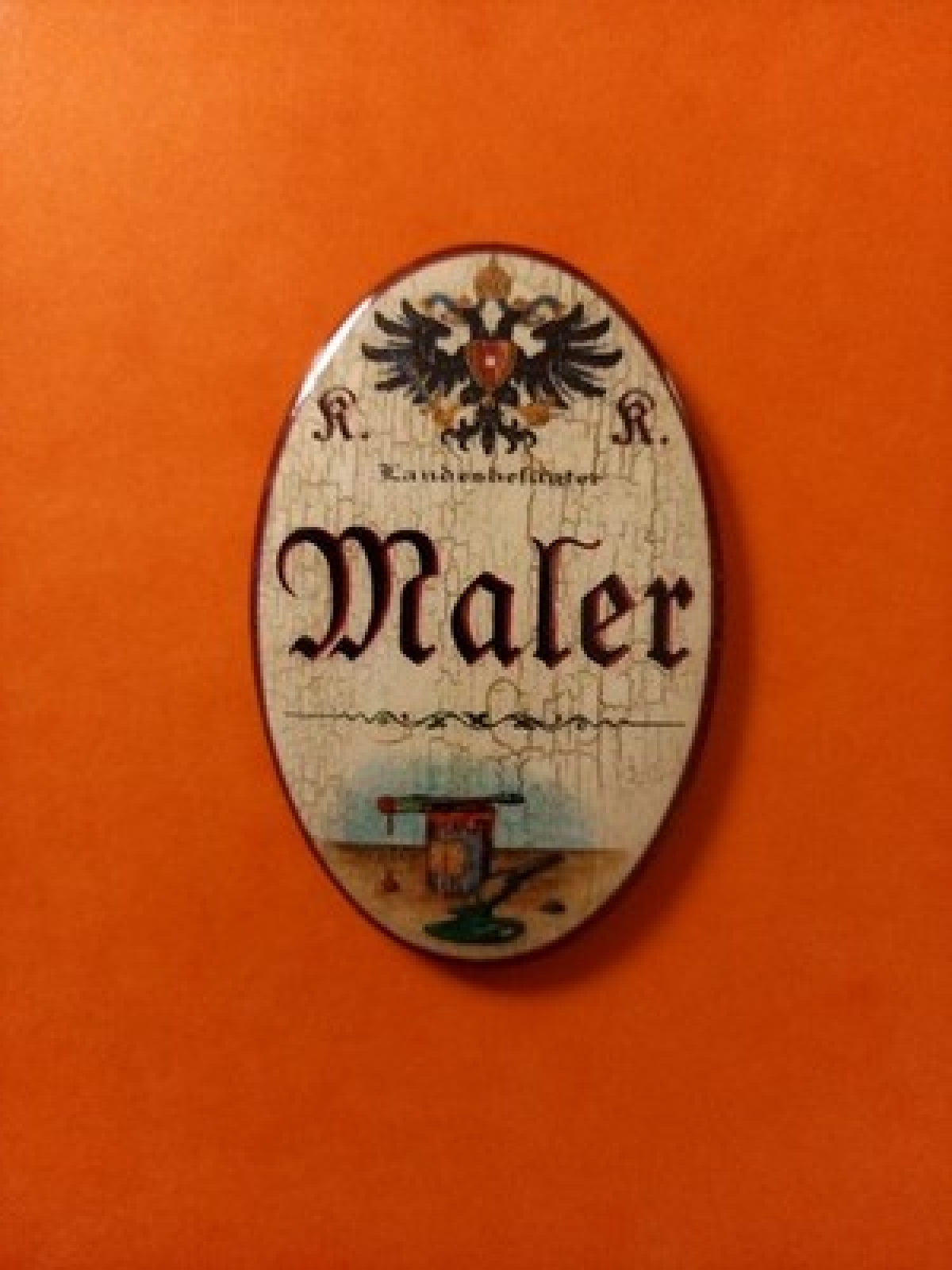 Nostalgie KuK Flaschenöffner Magnet Landesbefugter Maler