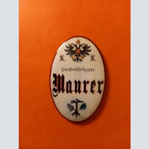 Nostalgie KuK Flaschenöffner Magnet Landesbefugter Maurer