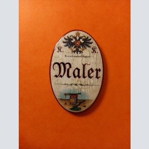 Nostalgie KuK Flaschenöffner Magnet Landesbefugter Maler