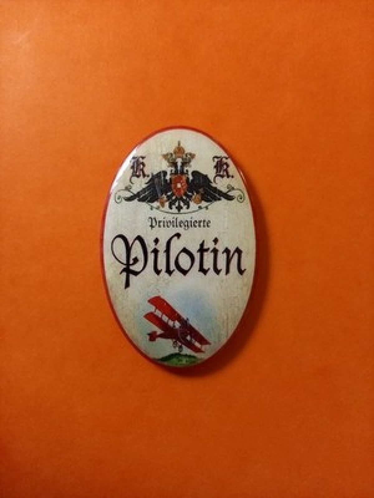 Nostalgie KuK Flaschenöffner Magnet Privilegierte Pilotin