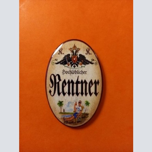 Nostalgie KuK Flaschenöffner Magnet Hochlöblicher Rentner
