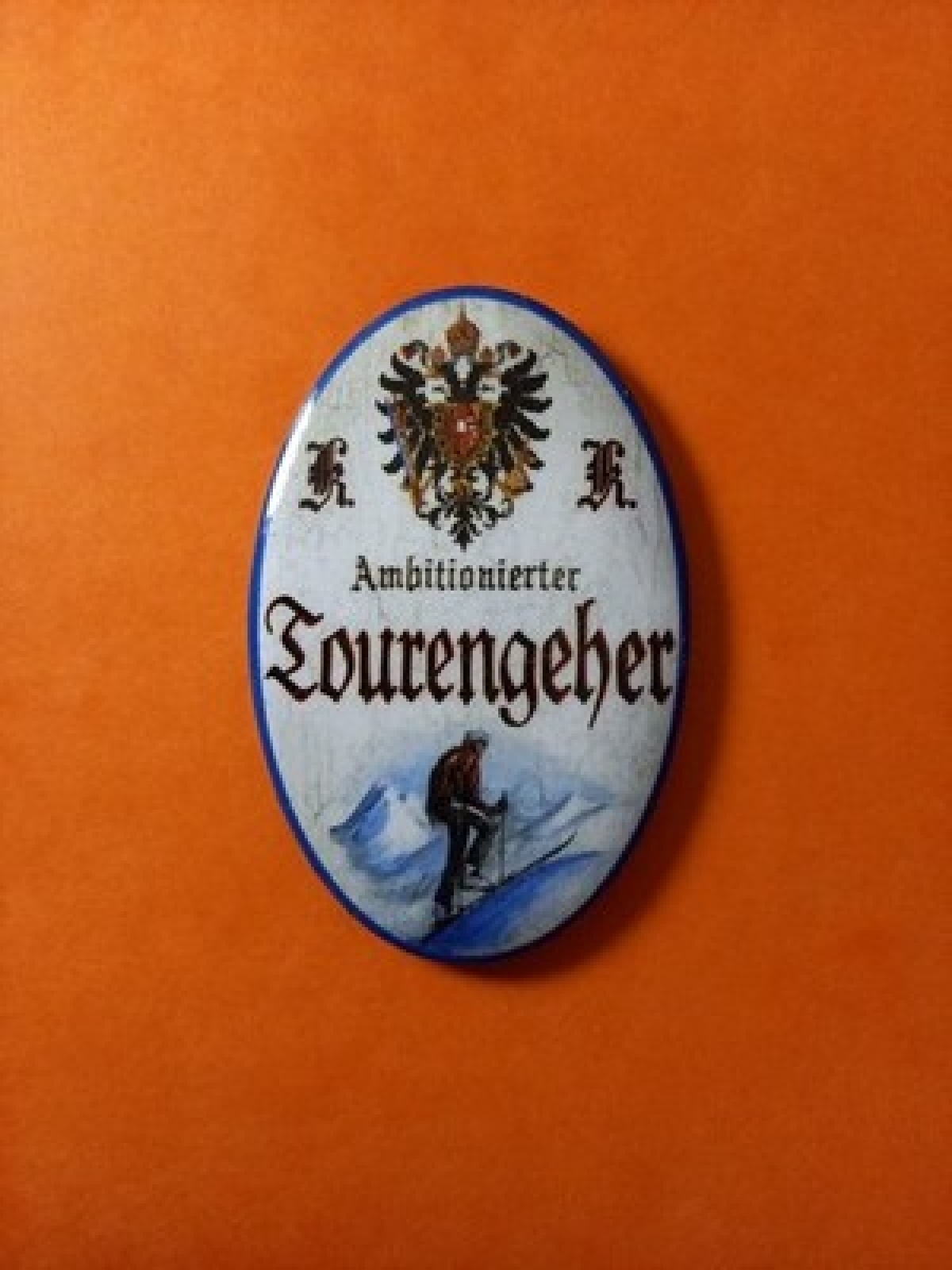 Nostalgie KuK Flaschenöffner Magnet Ambitionierter Tourengeher