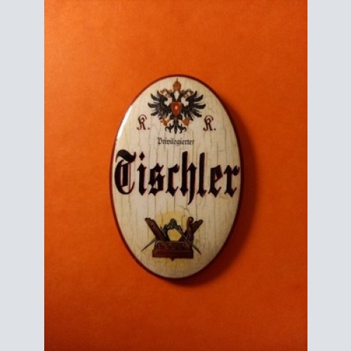 Nostalgie KuK Flaschenöffner Magnet Privilegierter Tischler