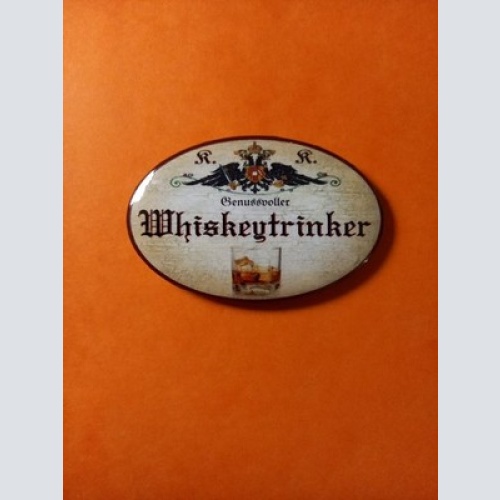 Nostalgie KuK Flaschenöffner Magnet Genussvoller Whiskeytrinker