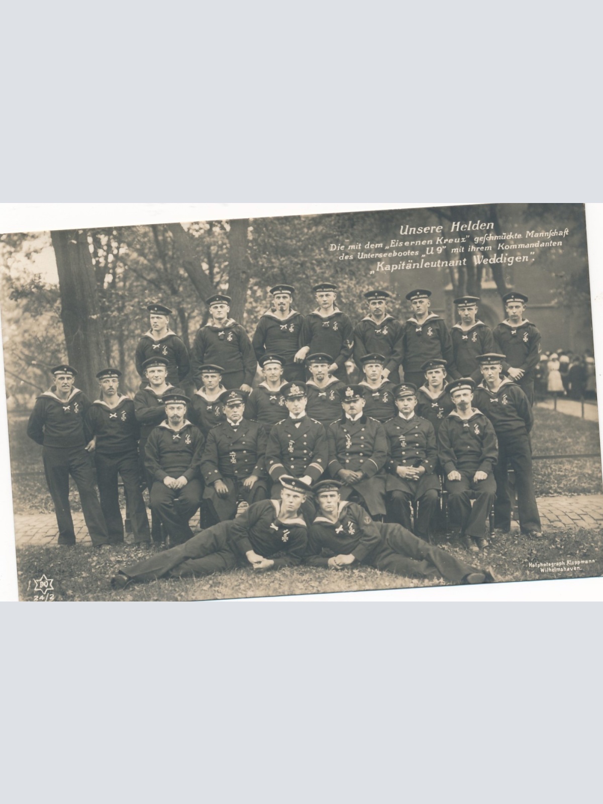 AK unsere Helden Besatzung des Unterseebootes U 9 Ansichtskarte (16888)