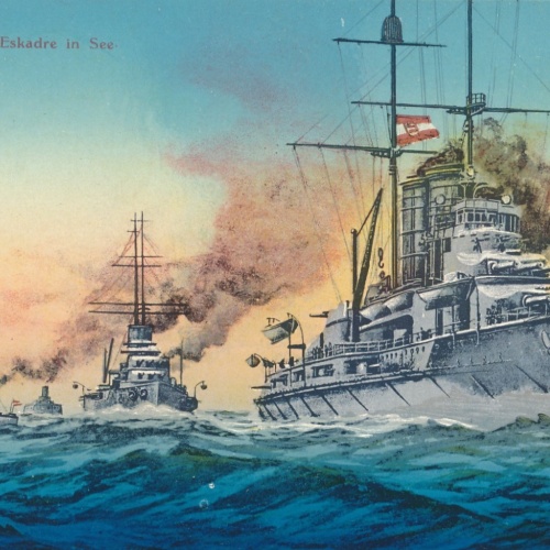 AK die K.u.k. Eskadre in See Ansichtskarte (16892)