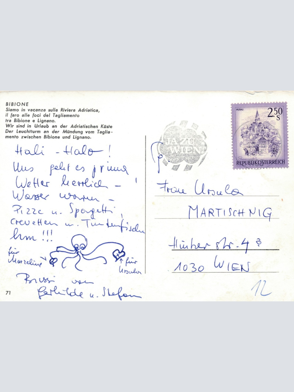 AK aus Bibione Italien Ansichtskarte (17094)