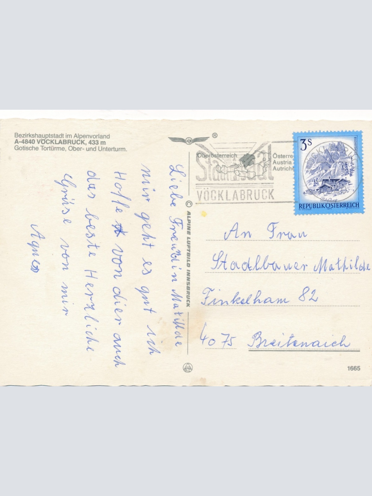 AK aus Vöcklabruck Oberösterreich Ansichtskarte (17122)