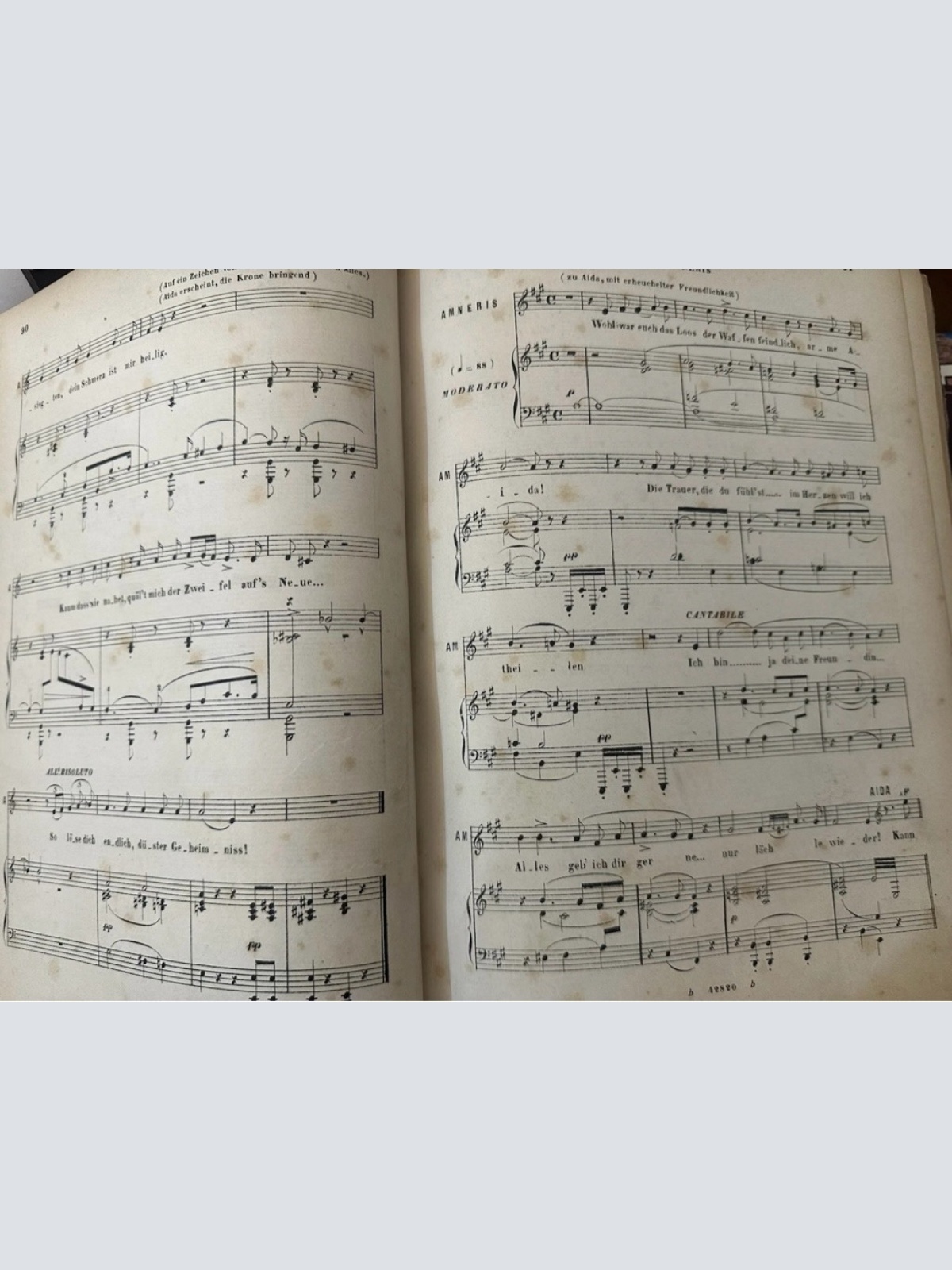 7339 Giuseppe Verdi AIDA: OPER VON G. VERDI (NOTEN) HC +Abb