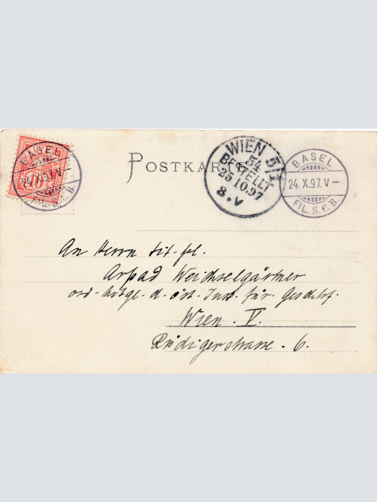 AK aus Basel Schweiz Bocklinjubiläum Ansichtskarte (16912)