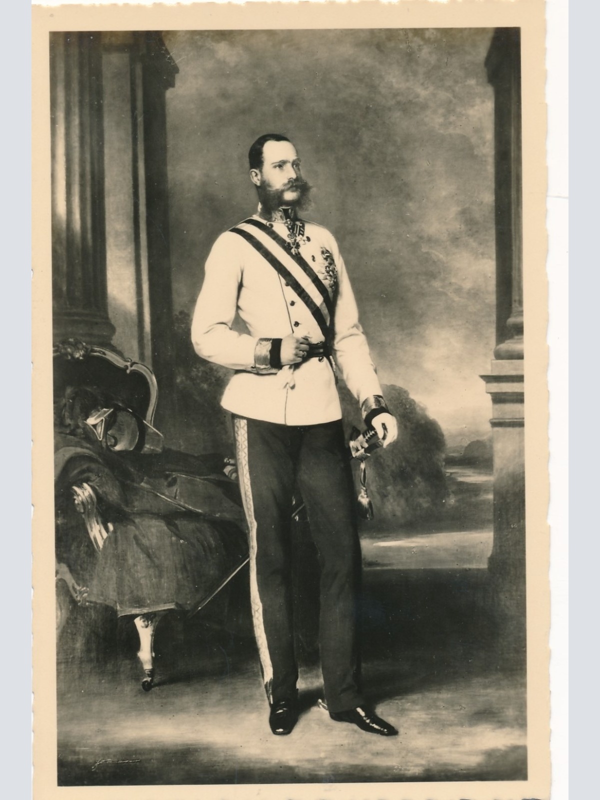 AK Militaria Kaiser Franz Josef nach dem Gemälde Ansichtskarte (16977)