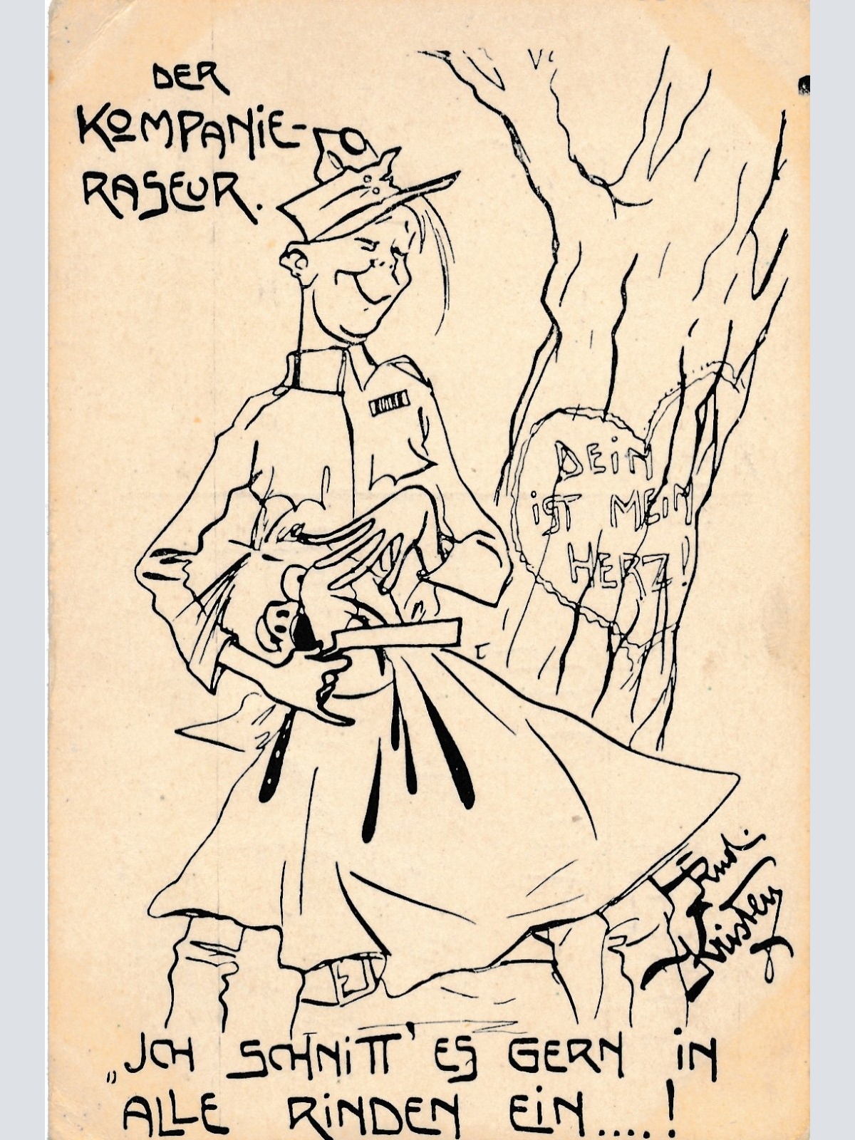 AK Militaria der Kompanie Raseur Ansichtskarte (16961)