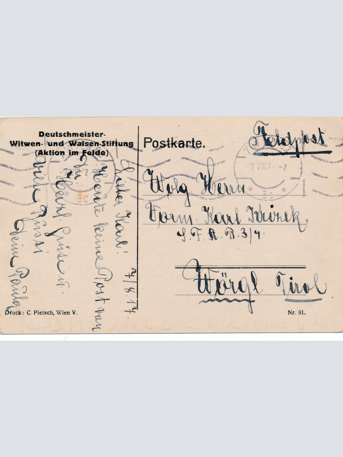 AK Militaria zwei Feldhasen Ansichtskarte (16964)