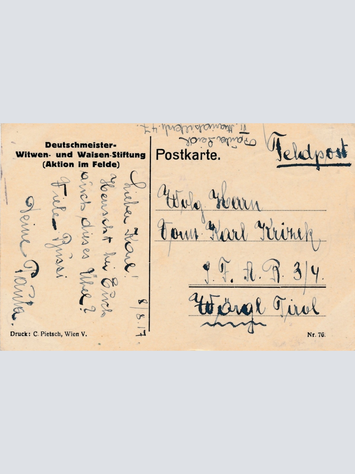 AK Militaria Gott der Zwirn Ansichtskarte (17020)