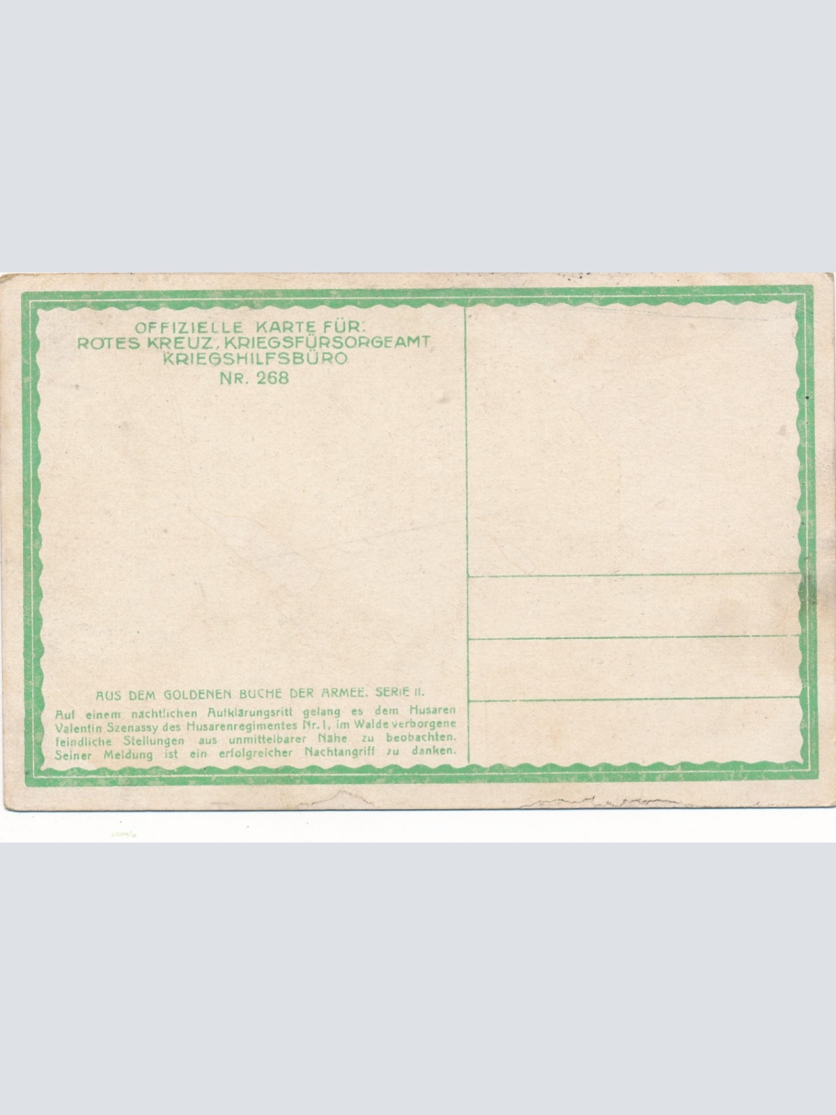 Rot Kreuz Karte Nr. 268 aus dem Goldenen Buche der Armee Ansichtskarte (16992)