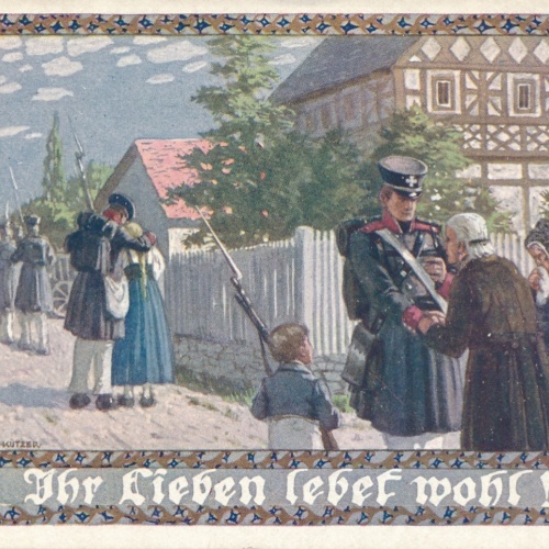 AK Militaria Ihr lieben lebt wohl Ansichtskarte (16993)