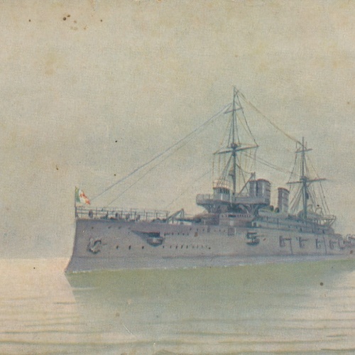 AK Italienisches Linienschiff Regina Margharita Ansichtskarte (16989)