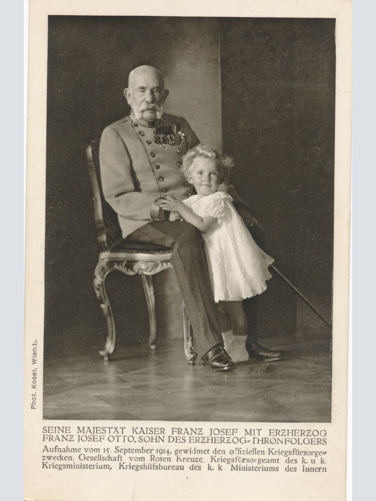 AK Militaria vom Kaiser Franz Josef mit Otto von Habsburg Ansichtskarte (17071)