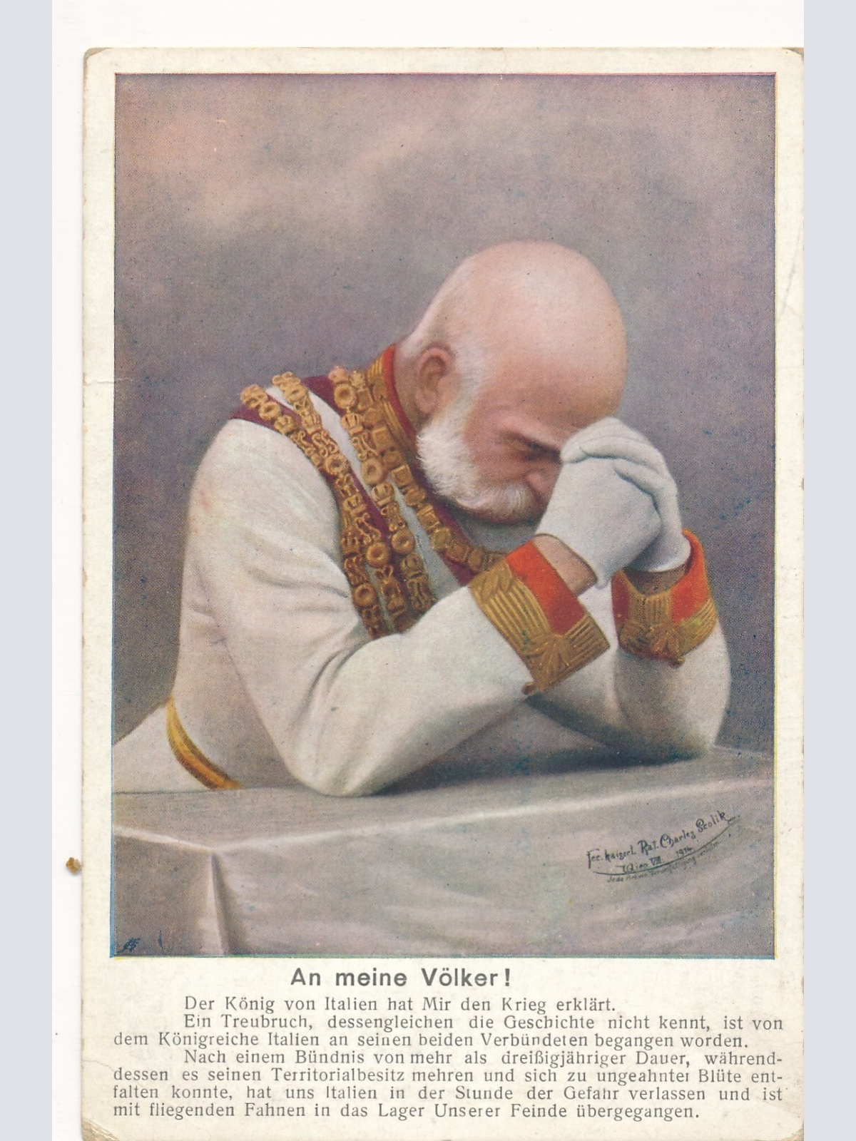 AK Militaria vom Kaiser Franz Josef an meine Völker Ansichtskarte (17076)