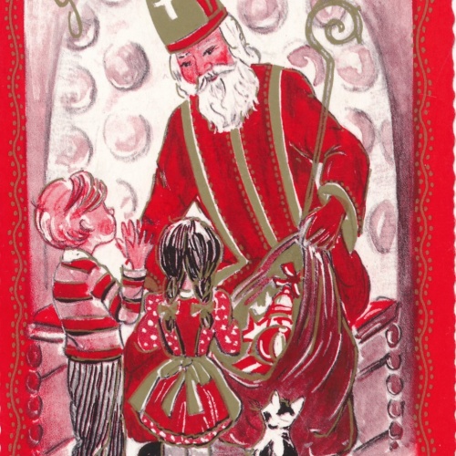 AK Gruss vom Nikolo - Nikolaus Ansichtskarte (17150)