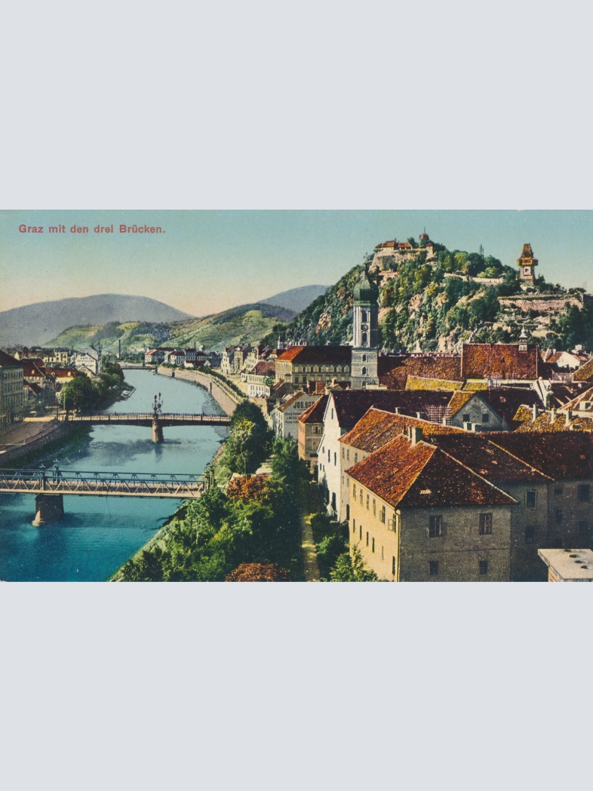 AK aus Graz mit Brücke Ansichtskarte (17226)