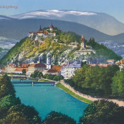 AK aus Graz Mur Schloßberg Steiermark Ansichtskarte (17272)