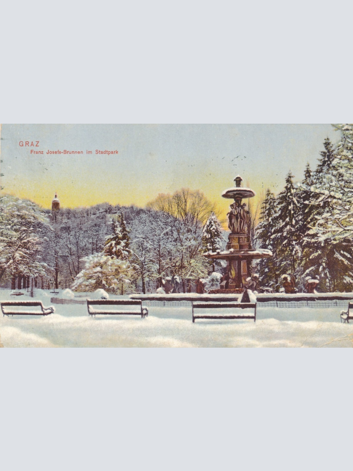 AK aus Graz Franz Josefs Brunnen Steiermark Ansichtskarte (17276)
