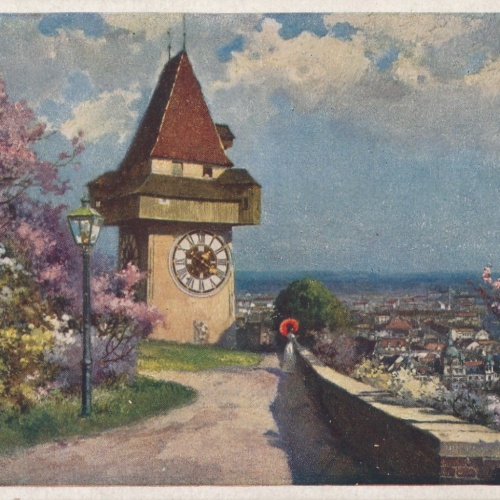 AK aus Graz Uhrenturm Steiermark Ansichtskarte (17315)