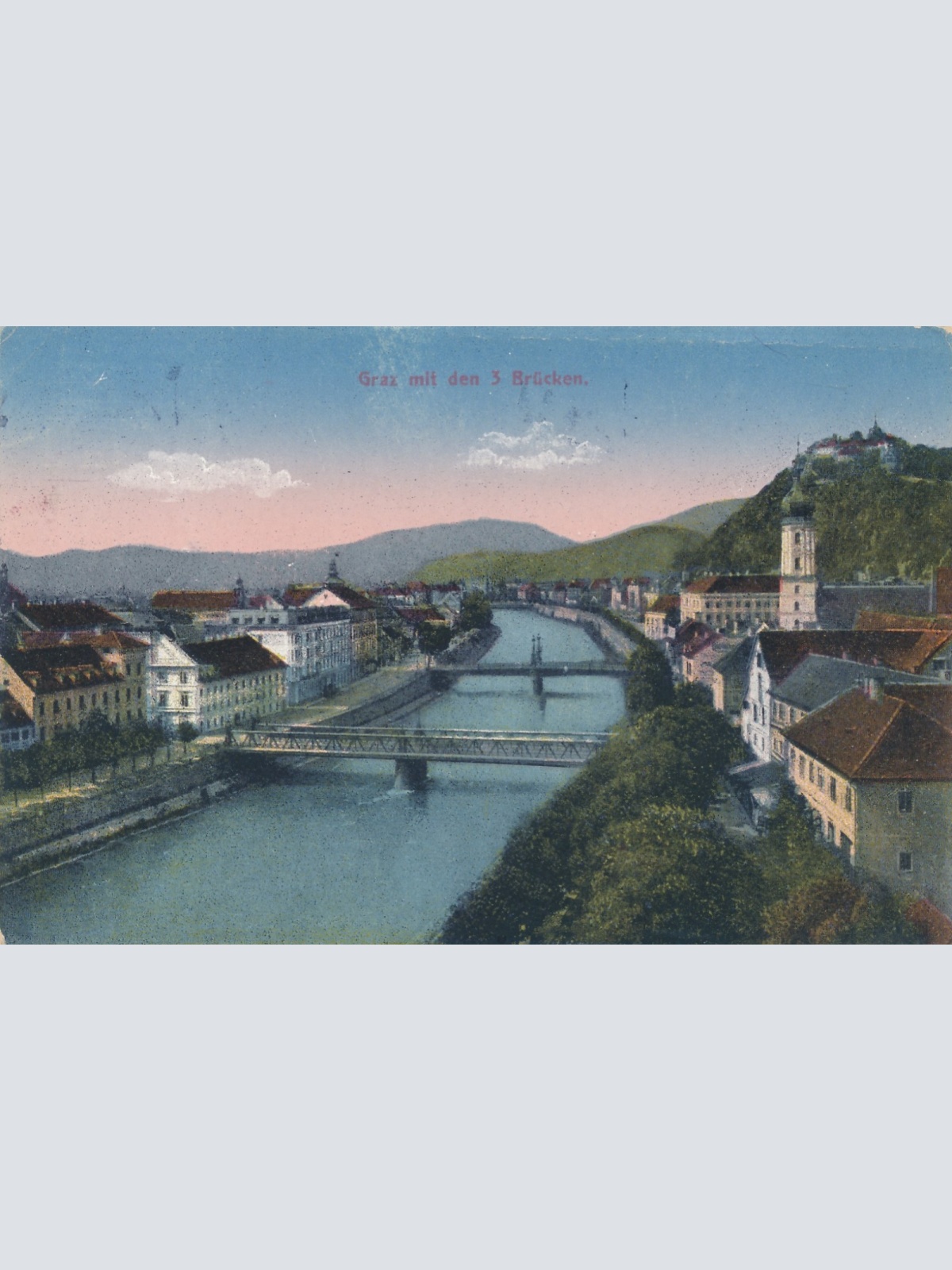 AK aus Graz mit den drei Brücken Steiermark Ansichtskarte (17325)