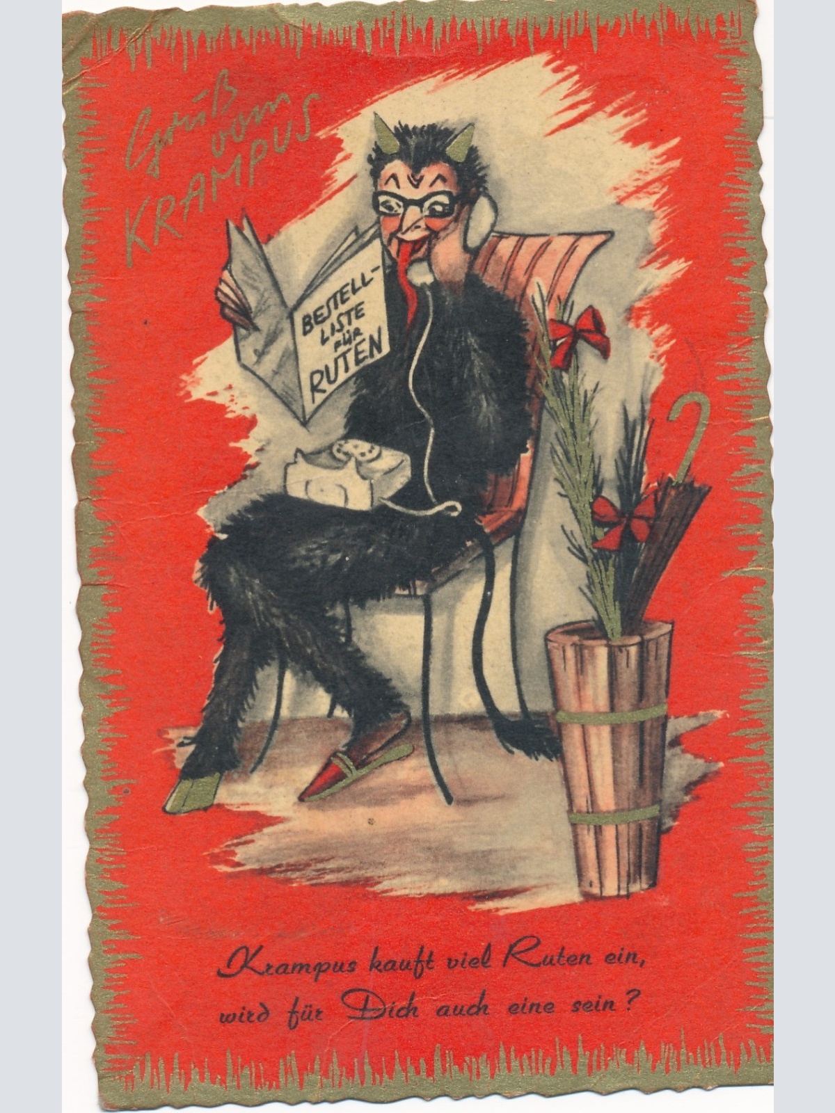 AK gruß vom Krampus Ansichtskarte (17335)