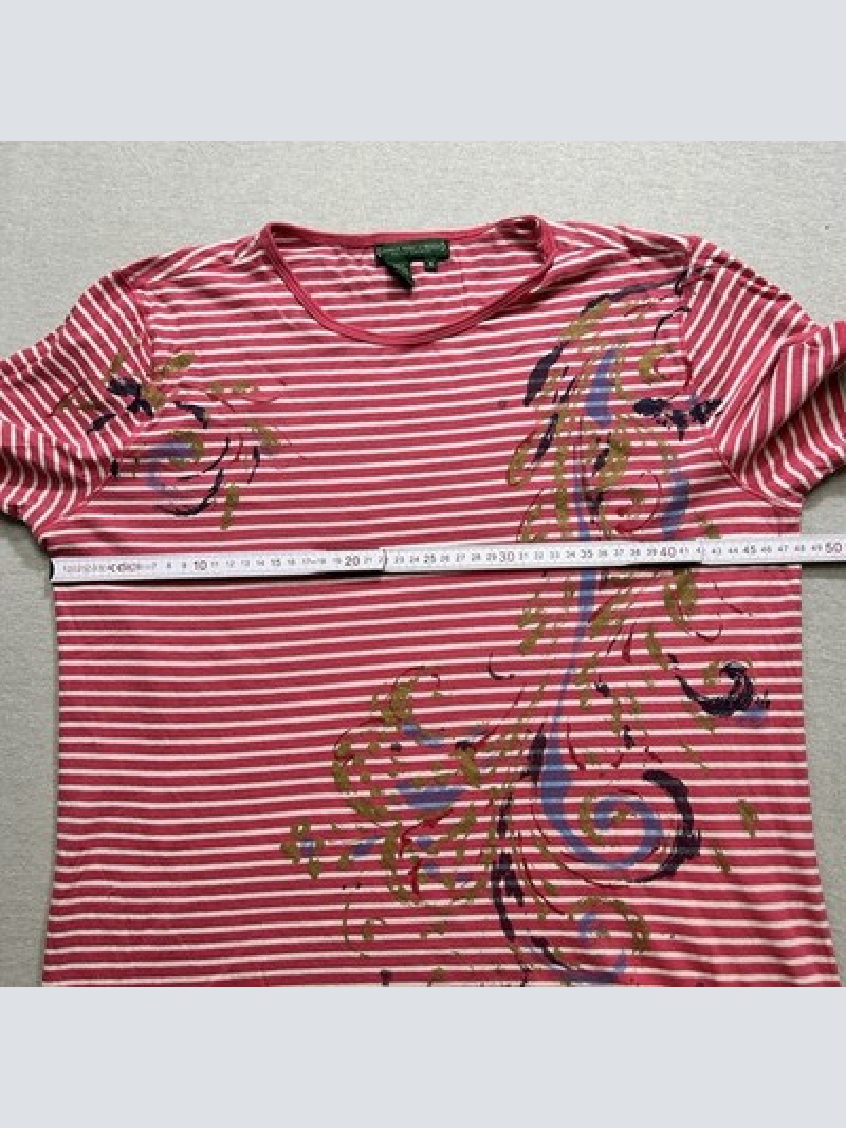 Lauren Jeans Company Ralph Lauren Vintage Shirt Rosa Weiß Damen Größe M Y2K