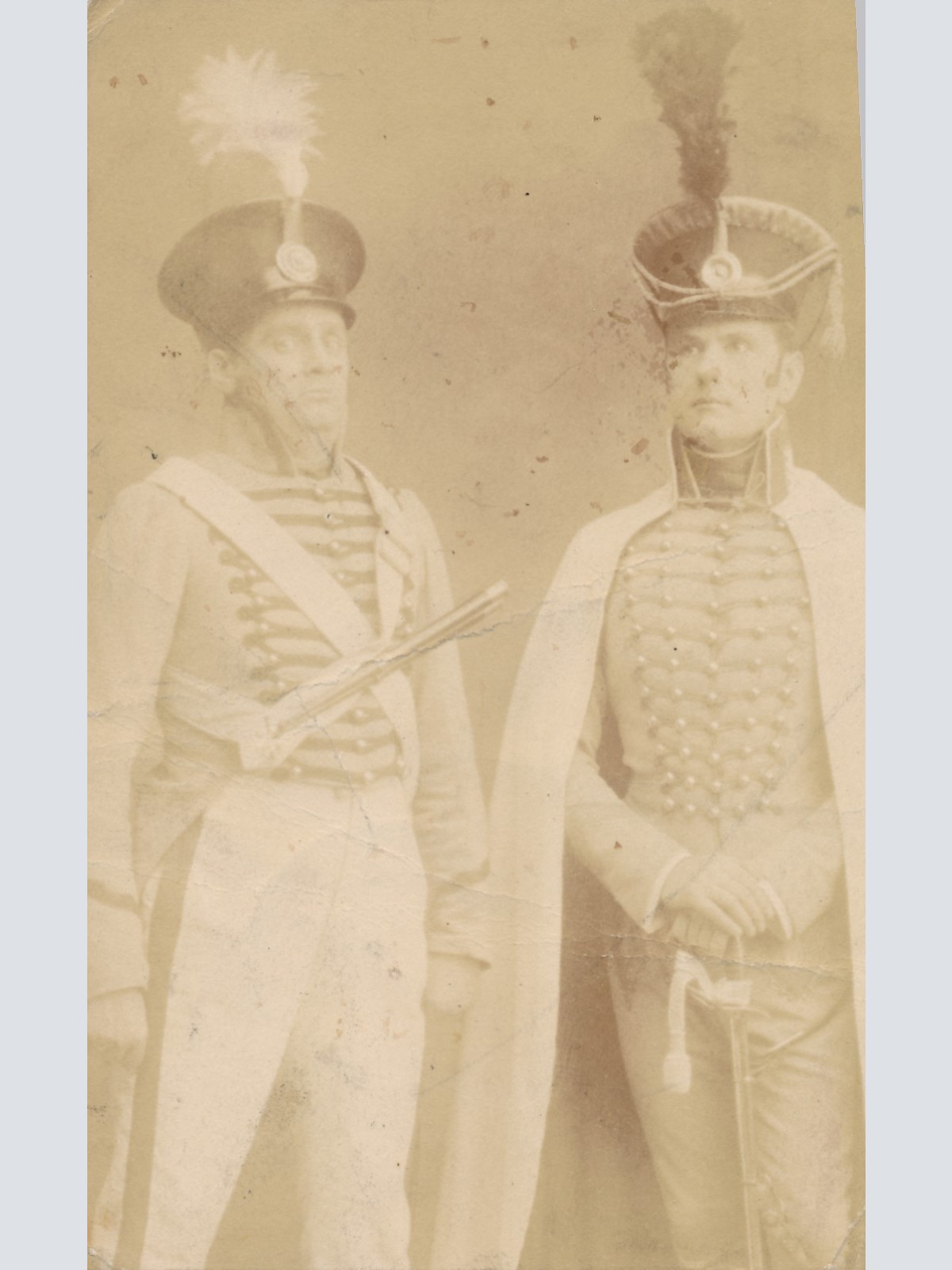 AK zwei Offiziere mit Säbel Ansichtskarte (17247)