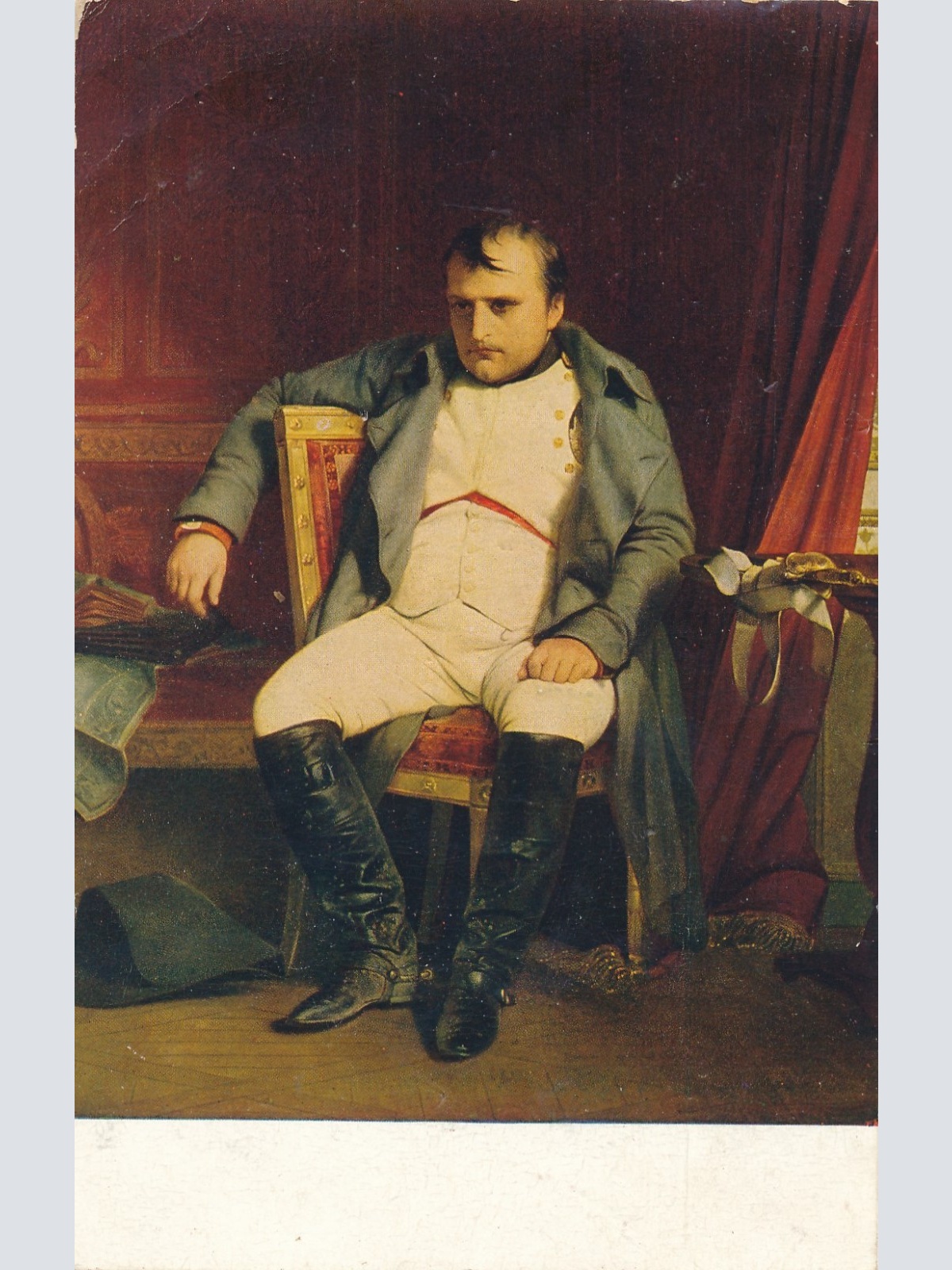 AK Militaria mit Napoleon Ansichtskarte (17389)