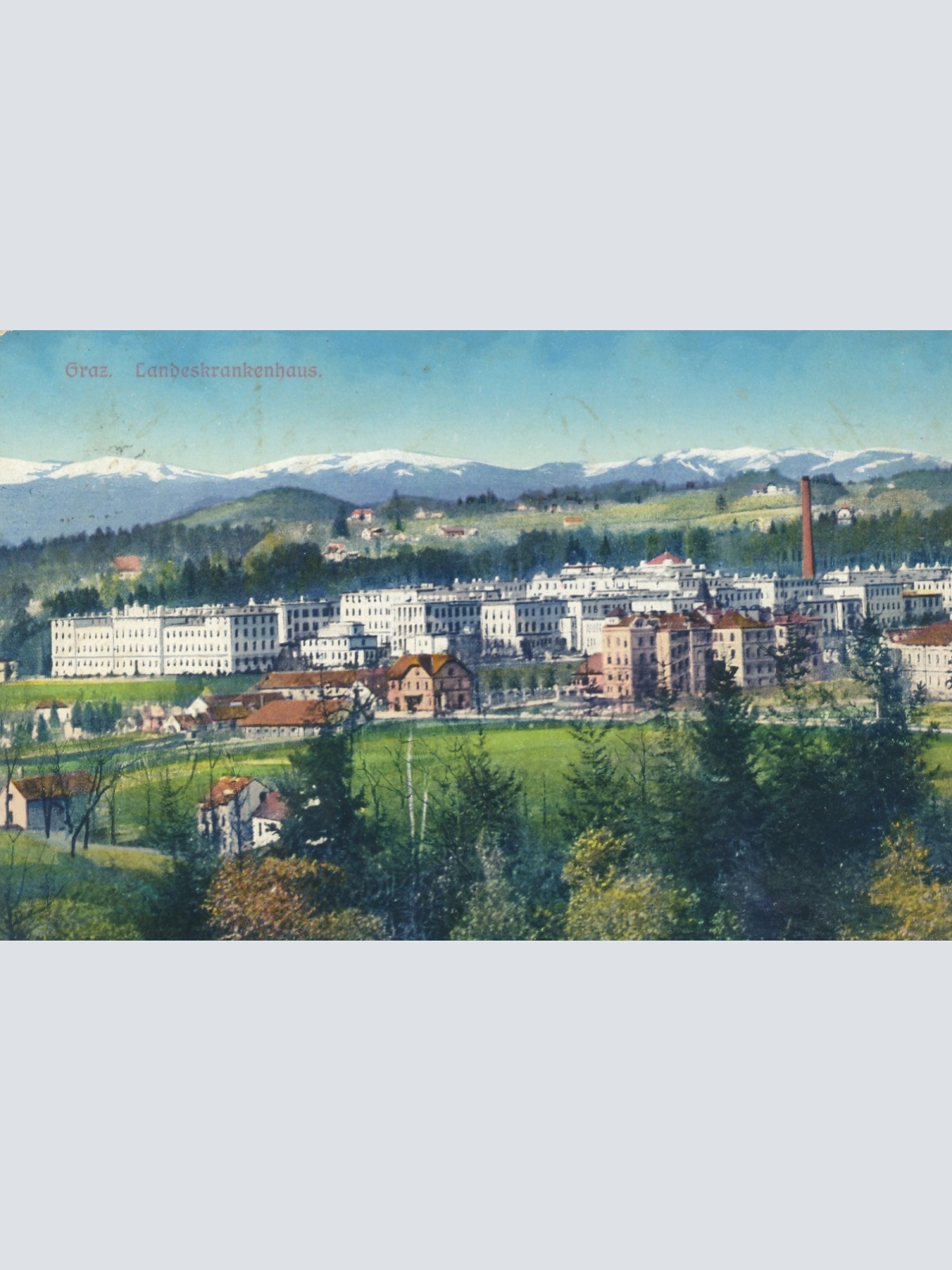 AK aus Graz Landeskrankenhaus Steiermark Ansichtskarte (18005)
