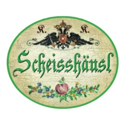 Kuk nostalgie holz schild scheisshäusl toilette wc