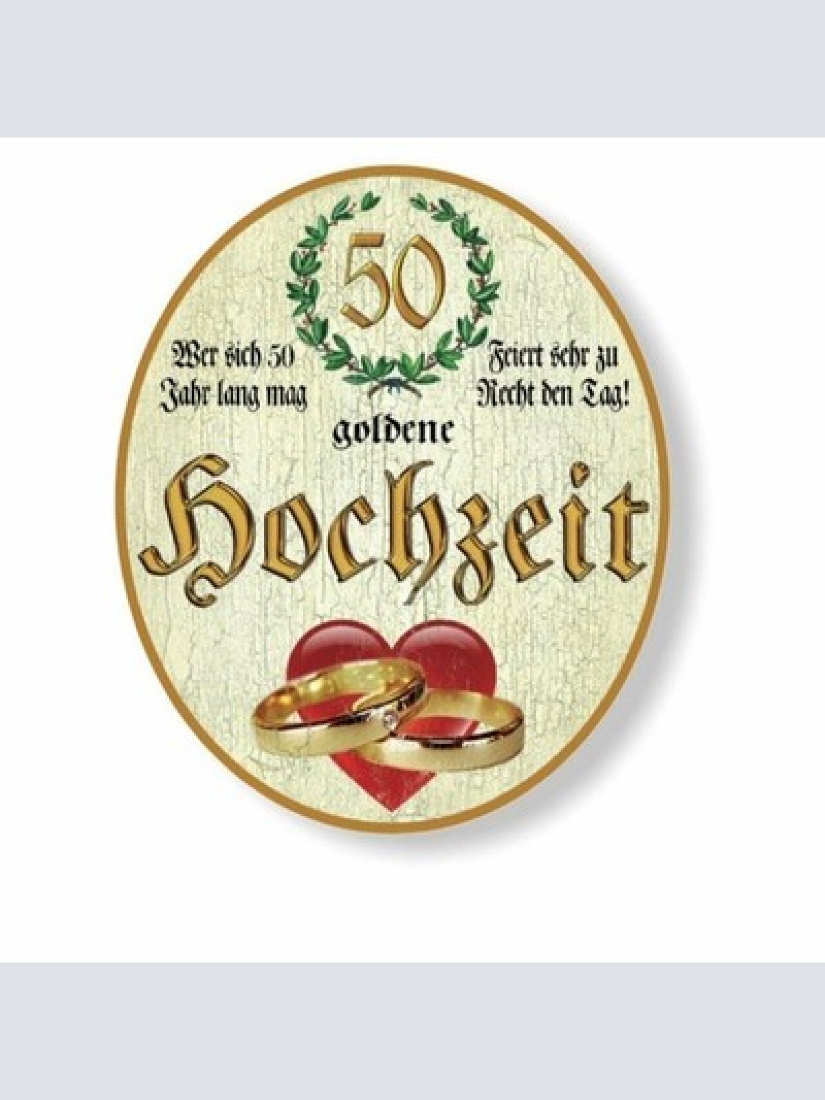 Kuk nostalgie holzschild goldene hochzeit 50 jahre spruch