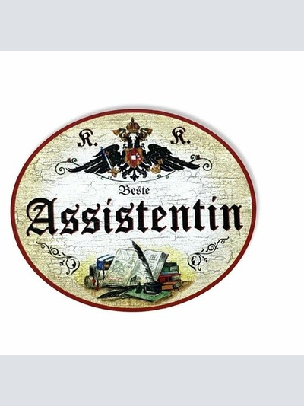 Kuk nostalgie holzschild beste assistentin