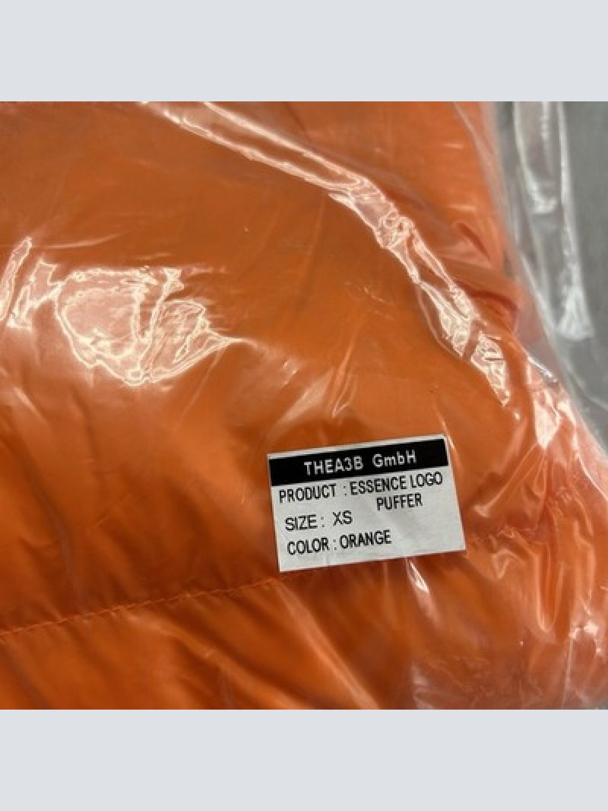 TheA3B Essence Logo Puffer Jacke Orange Größe XS Neu mit Etikett WINTERSALE!